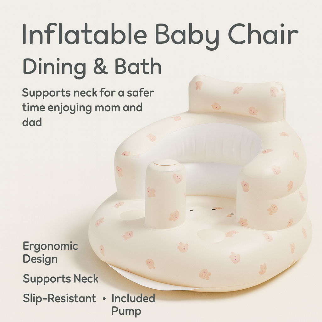 Inflatable Baby Chair for Dining & Bath
