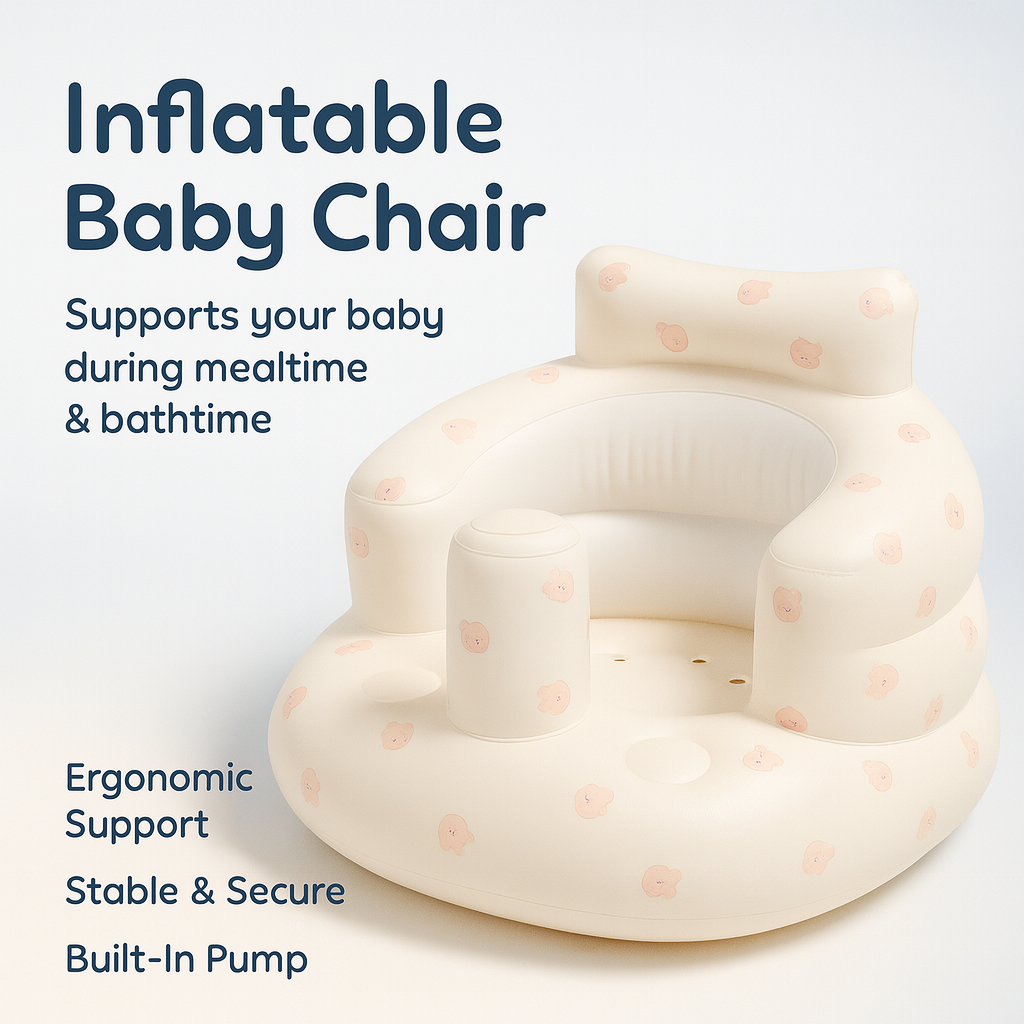 Inflatable Baby Chair for Dining & Bath